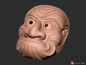 kumasaka mask - noh mask - japanese mask - halloween cosplay 3D Print Model
