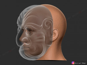 kumasaka mask - noh mask - japanese mask - halloween cosplay 3D 打印模型