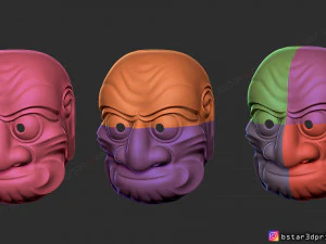 kumasaka mask - noh mask - japanese mask - halloween cosplay 3D Print Model