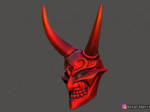 devil mask - satan mask - hannya mask - halloween cosplay 3d print model 3D Print Model