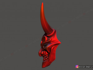 devil mask - satan mask - hannya mask - halloween cosplay 3d print model 3D Print Model