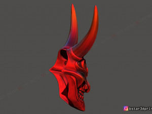 devil mask - satan mask - hannya mask - halloween cosplay 3d print model 3D Print Model