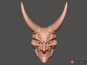 devil mask - satan mask - hannya mask - halloween cosplay 3d print model 3D Print Model