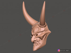 devil mask - satan mask - hannya mask - halloween cosplay 3d print model 3D Print Model