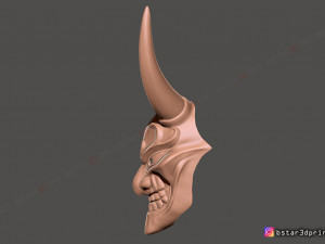 devil mask - satan mask - hannya mask - halloween cosplay 3d print model 3D Print Model
