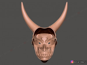 devil mask - satan mask - hannya mask - halloween cosplay 3d print model 3D Print Model