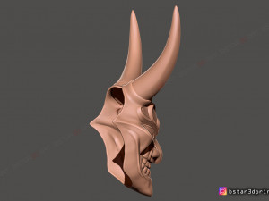 devil mask - satan mask - hannya mask - halloween cosplay 3d print model 3D Print Model