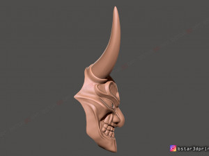 devil mask - satan mask - hannya mask - halloween cosplay 3d print model 3D Print Model