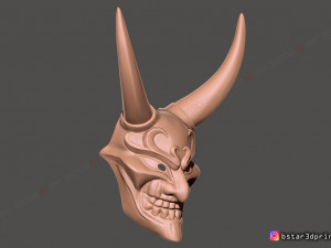 devil mask - satan mask - hannya mask - halloween cosplay 3d print model 3D Print Model