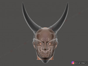 devil mask - satan mask - hannya mask - halloween cosplay 3d print model 3D Print Model