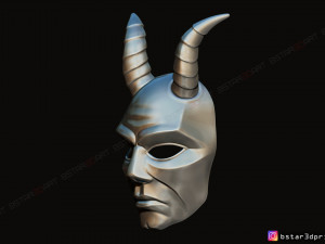 krampus devil mask - satan mask - demon mask halloween 3d print model Model Cetak 3D