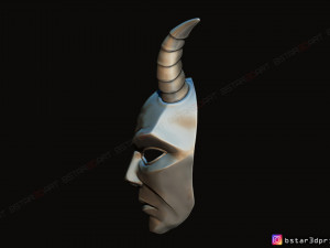 krampus devil mask - satan mask - demon mask halloween 3d print model Model Cetak 3D