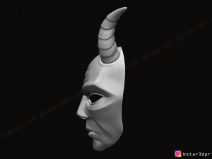krampus devil mask - satan mask - demon mask halloween 3d print model Model Cetak 3D