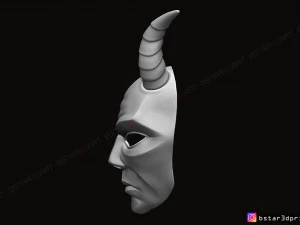krampus devil mask - satan mask - demon mask halloween 3d print model 3D Print Model
