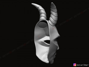 krampus devil mask - satan mask - demon mask halloween 3d print model Model Cetak 3D