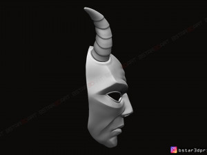 krampus devil mask - satan mask - demon mask halloween 3d print model Model Cetak 3D