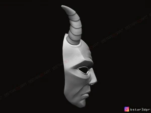krampus devil mask - satan mask - demon mask halloween 3d print model 3D Print Model