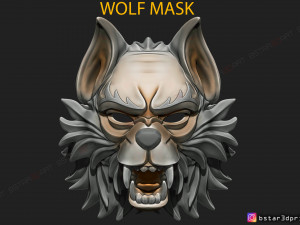 wolf mask - japanese samurai mask - oni tiger mask - halloween 3d print model 3D Print Model