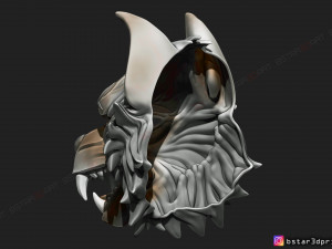 wolf mask - japanese samurai mask - oni tiger mask - halloween 3d print model 3Dプリントモデル