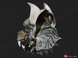 wolf mask - japanese samurai mask - oni tiger mask - halloween 3d print model 3D Print Model