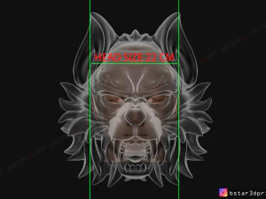wolf mask - japanese samurai mask - oni tiger mask - halloween 3d print model 3D Print Model
