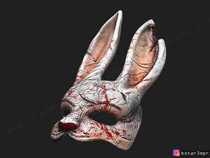 the huntress mask from dead by daylight - the rabbit mask for halloween cosplay Modelo de Impressão 3D
