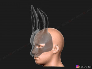 the huntress mask from dead by daylight - the rabbit mask for halloween cosplay Modelo de Impressão 3D