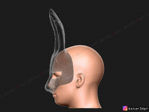 the huntress mask from dead by daylight - the rabbit mask for halloween cosplay Modelo de Impressão 3D
