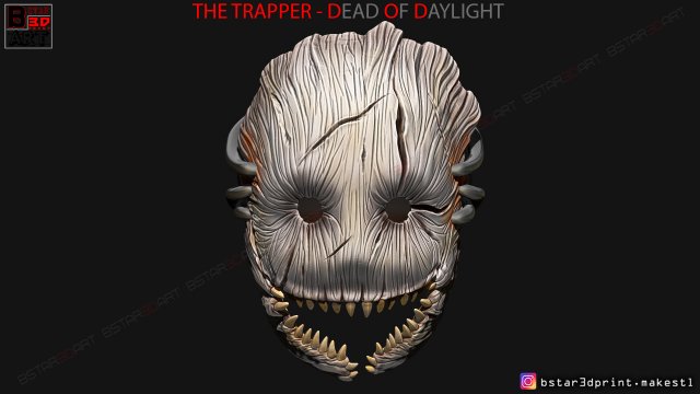 the trapper mask from dead by daylight - the horror mask 3d print model 3D 打印模型 .c4d .max .obj .3ds .fbx .stl .blend 