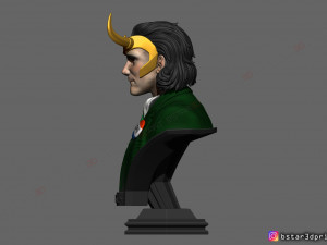 loki bust - tv series 2021 - marvel comics 3d print model Modelo de Impressão 3D