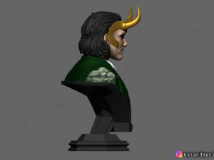 loki bust - tv series 2021 - marvel comics 3d print model Modelo de Impressão 3D