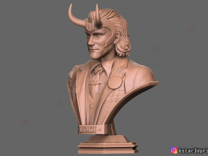 loki bust - tv series 2021 - marvel comics 3d print model Modelo de Impressão 3D