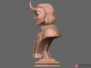 loki bust - tv series 2021 - marvel comics 3d print model Modelo de Impressão 3D