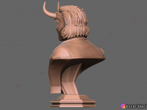 loki bust - tv series 2021 - marvel comics 3d print model Modelo de Impressão 3D