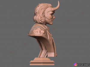 loki bust - tv series 2021 - marvel comics 3d print model Modelo de Impressão 3D