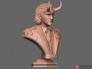 loki bust - tv series 2021 - marvel comics 3d print model Modelo de Impressão 3D