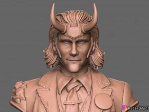 loki bust - tv series 2021 - marvel comics 3d print model Modelo de Impressão 3D