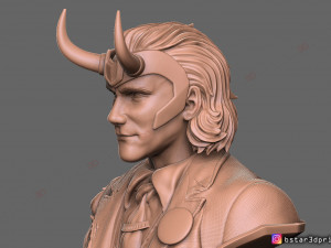 loki bust - tv series 2021 - marvel comics 3d print model Modelo de Impressão 3D