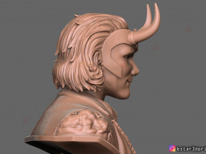 loki bust - tv series 2021 - marvel comics 3d print model Modelo de Impressão 3D