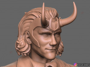 loki bust - tv series 2021 - marvel comics 3d print model Modelo de Impressão 3D
