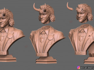 loki bust - tv series 2021 - marvel comics 3d print model Modelo de Impressão 3D