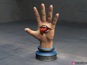 yuji itadori hand - sukuna mouth - jujutsu kaisen cosplay decor 3d print model 3D Принт Модель