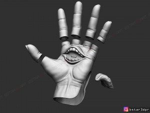 yuji itadori hand - sukuna mouth - jujutsu kaisen cosplay decor 3d print model 3D Принт Модель