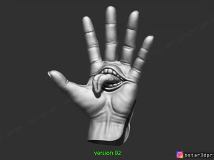 Ręka Yuji Itadori - usta Sukuna - jujutsu kaisen wystr&oacute;j cosplay Model wydruku 3D Model do druku 3D