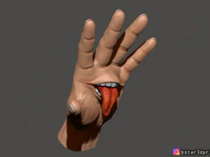 Ręka Yuji Itadori - usta Sukuna - jujutsu kaisen wystr&oacute;j cosplay Model wydruku 3D Model do druku 3D