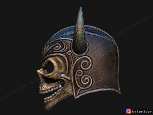 viking warrior skull helmet - halloween cosplay mask 3d print model 3D Принт Модель