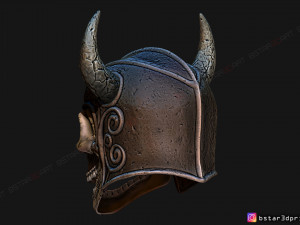 viking warrior skull helmet - halloween cosplay mask 3d print model 3D Принт Модель