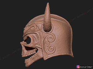 viking warrior skull helmet - halloween cosplay mask 3d print model 3D Принт Модель