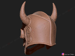 viking warrior skull helmet - halloween cosplay mask 3d print model 3D Принт Модель