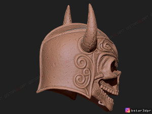 viking warrior skull helmet - halloween cosplay mask 3d print model 3D Принт Модель